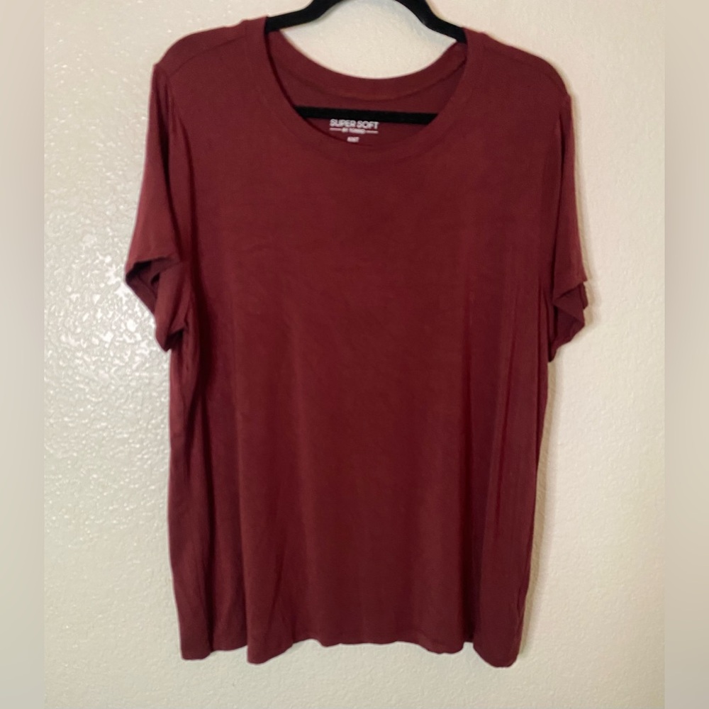 Torrid Burgundy Super Soft Knit Top Size 1